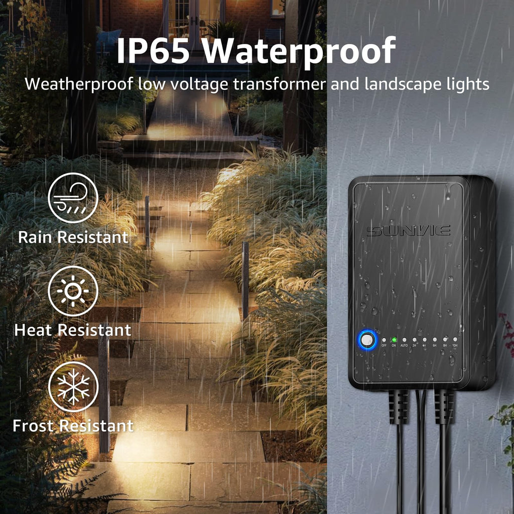 All-In-One LED Low Voltage Landscape Lighting Kit, 8-Pack Pathway Lights with Transformer and 16/2 AWG Wire