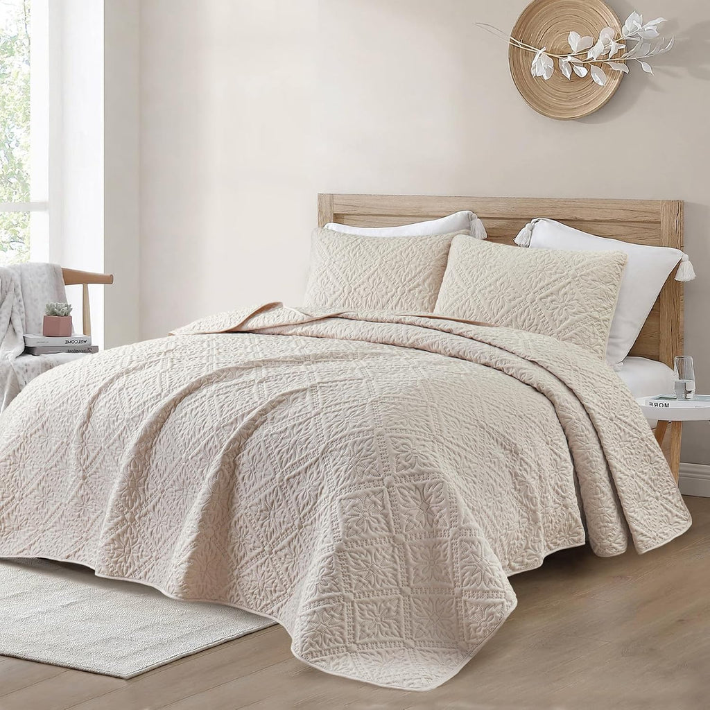 Twin Quilt Set, Brich Beige