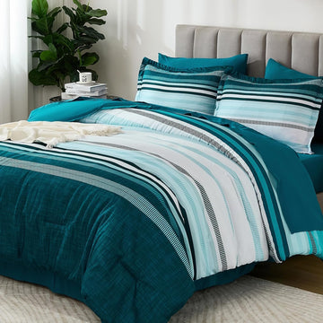 Teal Comforter Set 7 Pieces