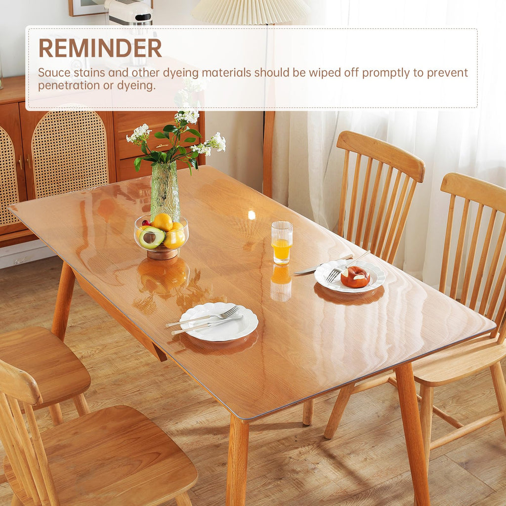 Clear Table Cover Protector 24 x 48 Inch, 2mm Thick Table Cover