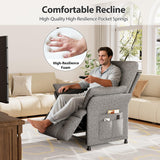 Power Recliner Chair for Adults with Heated & Massage, Adjustable Electric Reclining Chair Sofa