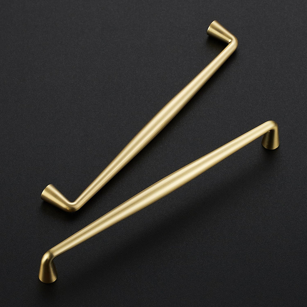 Brushed Gold Cabinet Handles Solid Handles,7-1/2 Inch,5 Pack