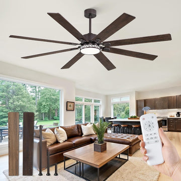 72" Ceiling Fan with LED Light and Remote - Oil Rubbed Bronze