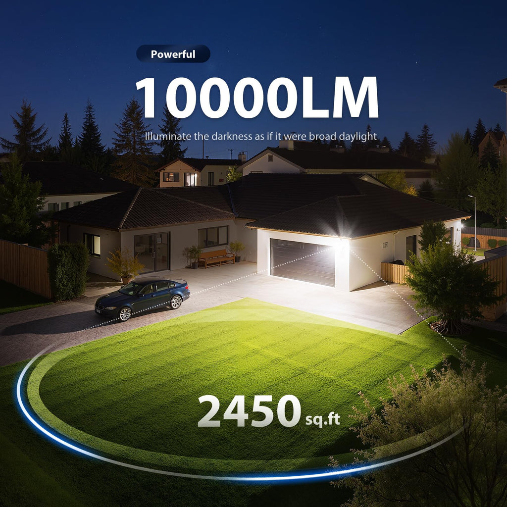 Outdoor Motion Sensor Light, Dusk to Dawn Outside Lighting, White