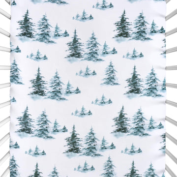 Baby Fitted Crib Sheets for Boys Girls 52x28 Inch Woodland