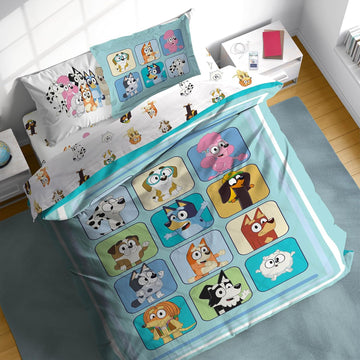 Friends Comforter Set - 7 Piece Kids Bedding Includes Comforter, Sheets & Pillow Cover - Super Soft