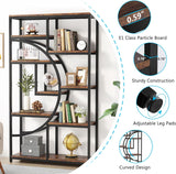 Bookshelf, Industrial 5 Tier Etagere Bookcase