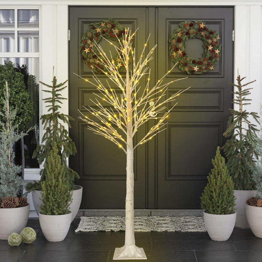 6 FT 144 LED Lighted Birch Tree
