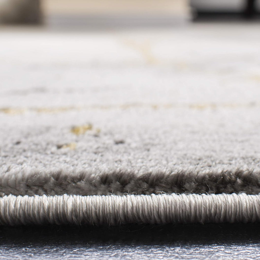 Area Rug - Craft Collection - Large - Grey & Gold, Modern Abstract Design, Non-Shedding & Easy Cleaning, Ideal