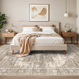 Living Room 10x14 Area Rugs - Washable Lightweight Area Rug Stain Resistant Carpet Vintage Soft Rugs