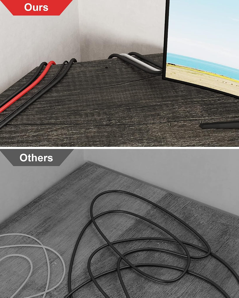 L Shaped Desk with Shelves,64.84" Large Gaming Corner Desk | Modern Computer Desk with Spacious Desktop, 4-Tier Open