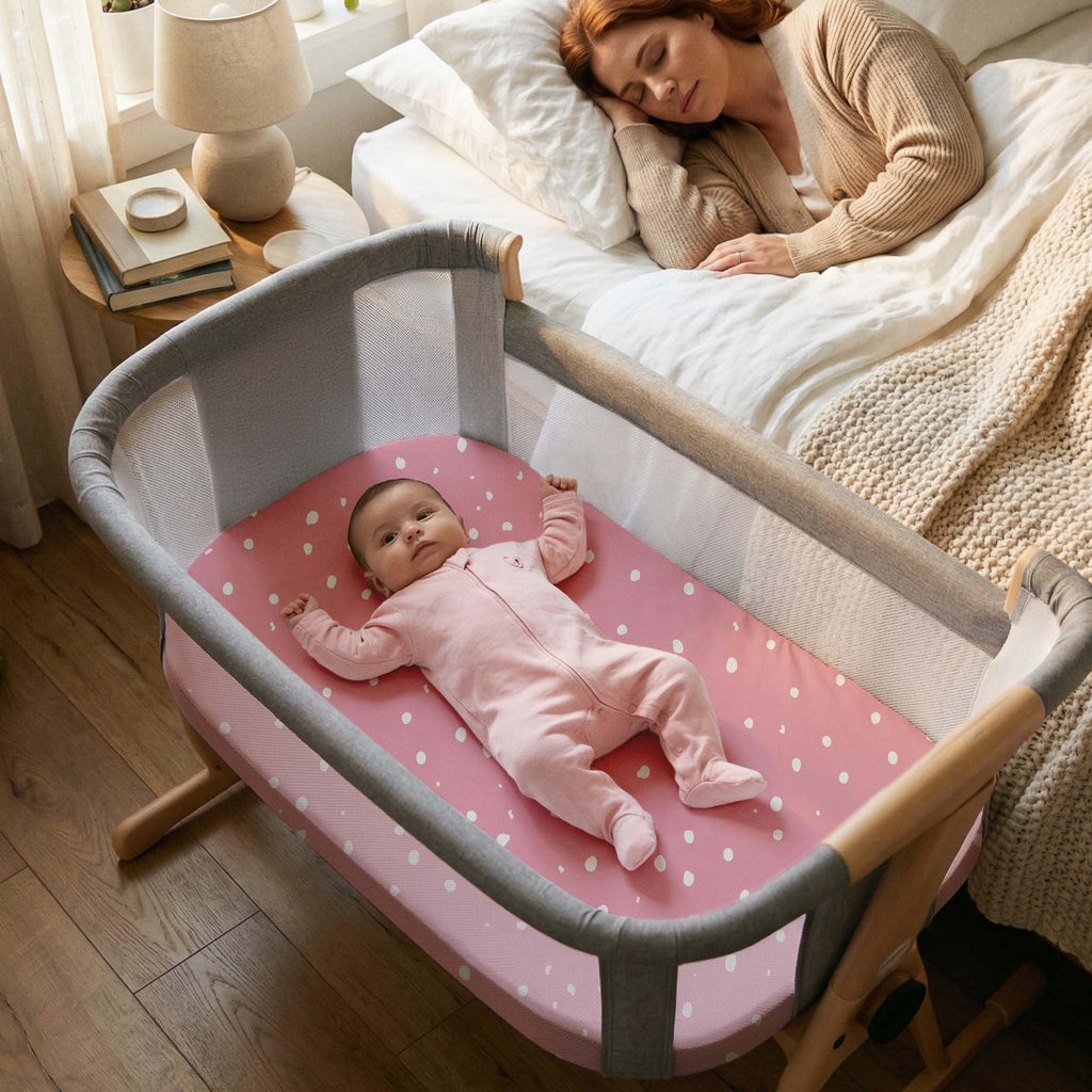 Bedside Sleeper Bassinet Sheets 33x20 Inch 4 Pack Girl Boy