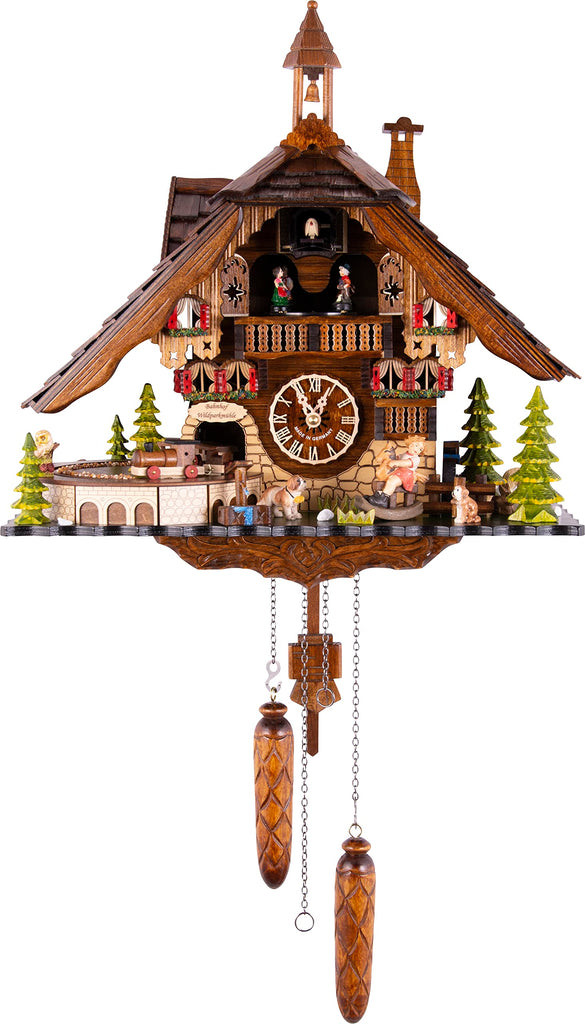 Clock Deer Park Mill Station Chalet-Style 33cm Quartz-Movement