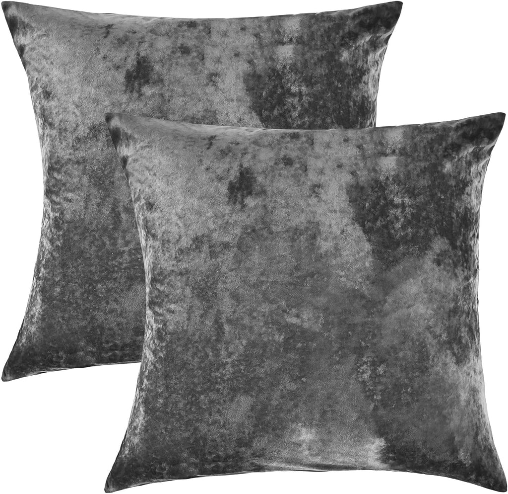 Truly Velvet Euro Sham, 26"x 26",No Insert, 2 Pack Color Gradient Euro Throw Pillow Covers, Ultra Soft Cozy Pillow