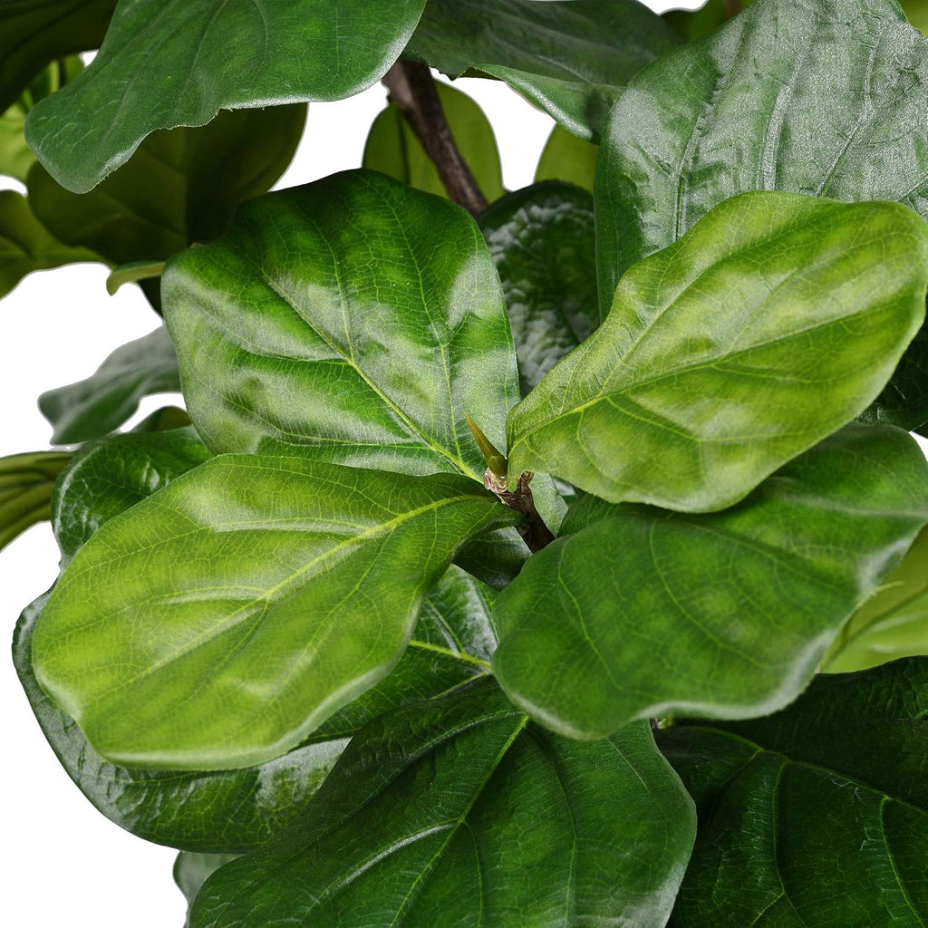 10' Artificial Potted Fiddle Tree, 184 Leaves, Faux Fiddle Leaf Fig for Indoor Decor, Maintenance-Free, Realistic
