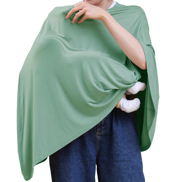 Multi-use Nursing Cover for Breastfeeding, 360°Full Coverage Nursing Poncho, Rayon Soft & Breathable Breastfeeding