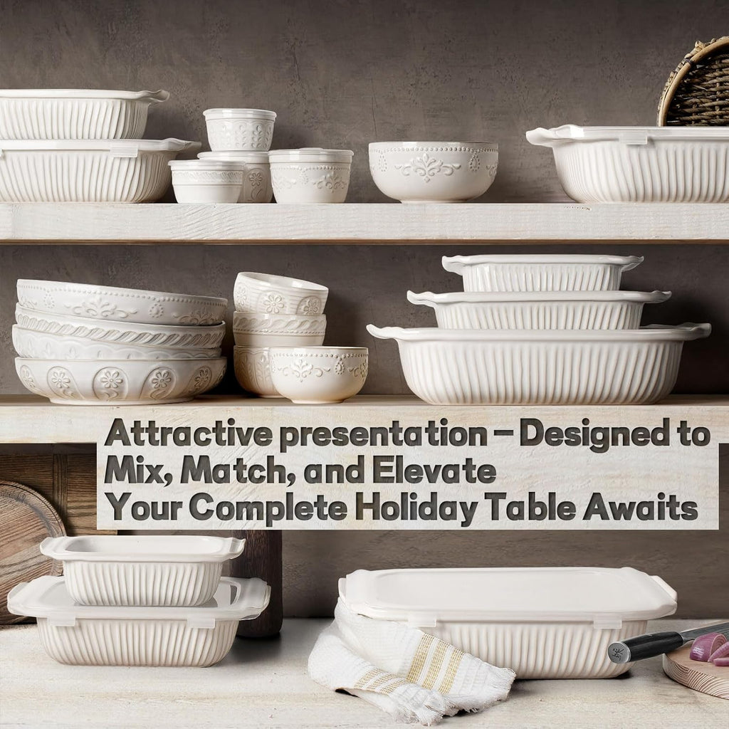 Casserole Dishes For Oven, Ceramic Dish, Large Lasagna Pan With Handles, Pan Casserole Dish, Rectangular Bakeware