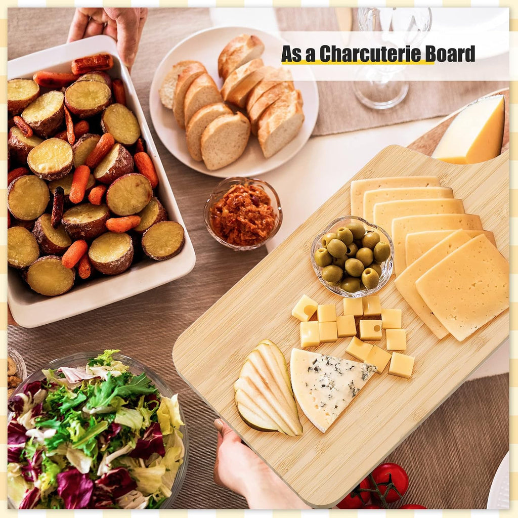 12 Pack Thicken Bamboo Cutting Board Bulk, 11x5 Inch Acacia Wood Chopping Crafts Customized Laser Engraving Serving