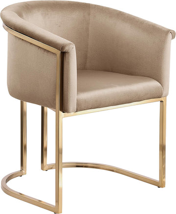 Meridian Furniture 758Beige-C Tierra Collection Modern | Contemporary Upholstered Dining Chair with Luxurious Beige