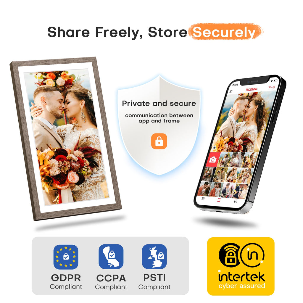 Digital Picture Frame, Frameo 15.6'' Digital Photo Frame WiFi Large Display