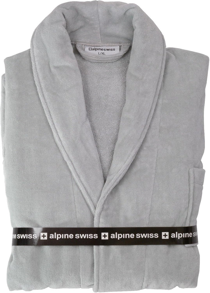 Pure Cotton Mens Terry Cloth Bathrobe Super Absorbent Spa Robe