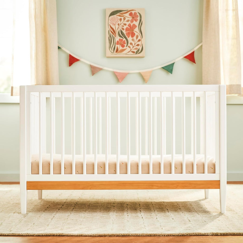 4-in-1 Convertible Baby Crib to Toddler Bed, White