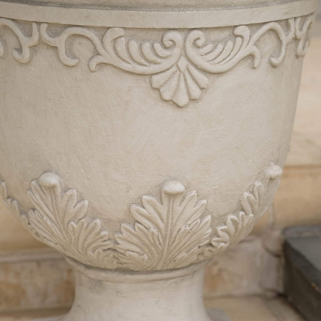 Antique Moroccan Urn Planter, 20", White