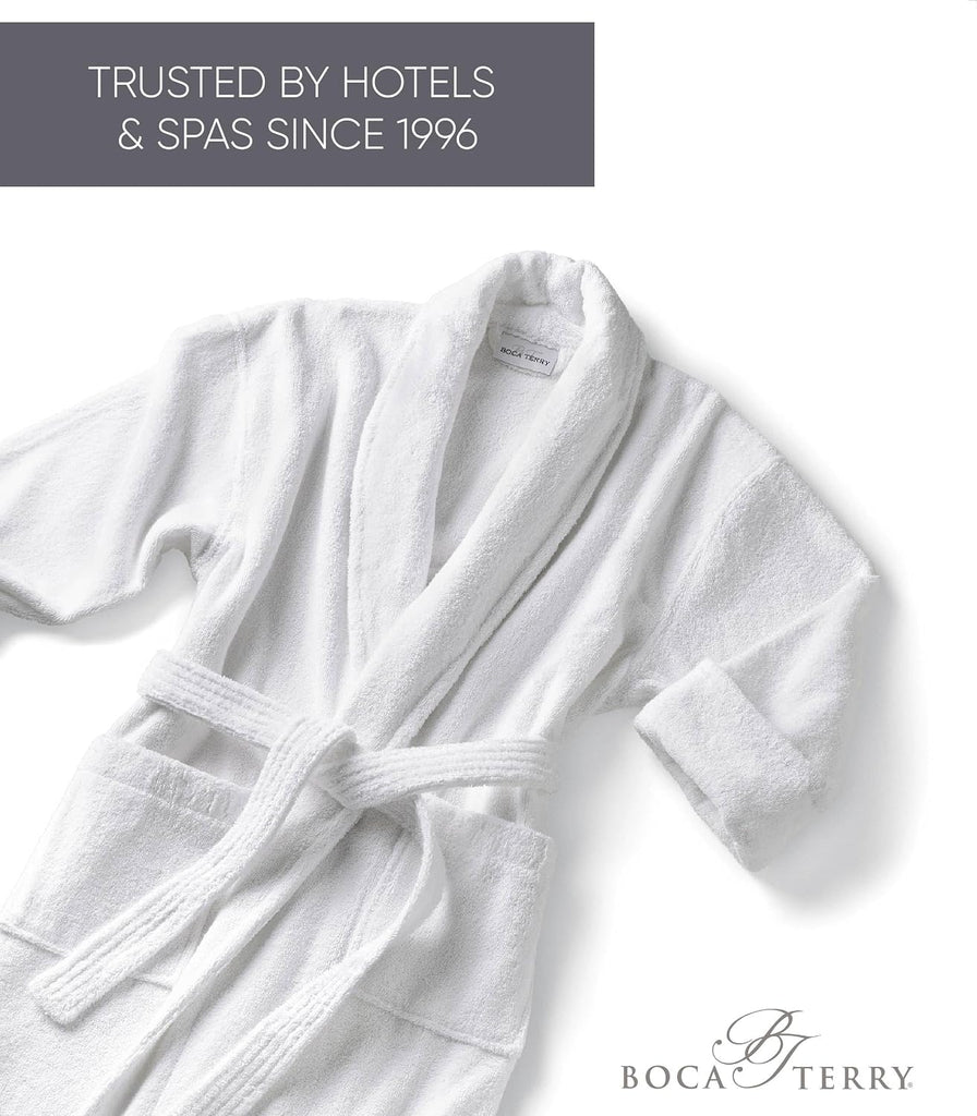 Terry Women's Terry Cloth Robe, 100% Cotton Towel Robe, Full Length | Shawl collar spa & hotel bathrobe