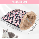 Cat Bed Cave Sleeping Bag, Soft Plush Cats Sack, Cat Beds for Indoor Cats, Self-Warming Cozy Pet Nest Mat 23.6" x 22"