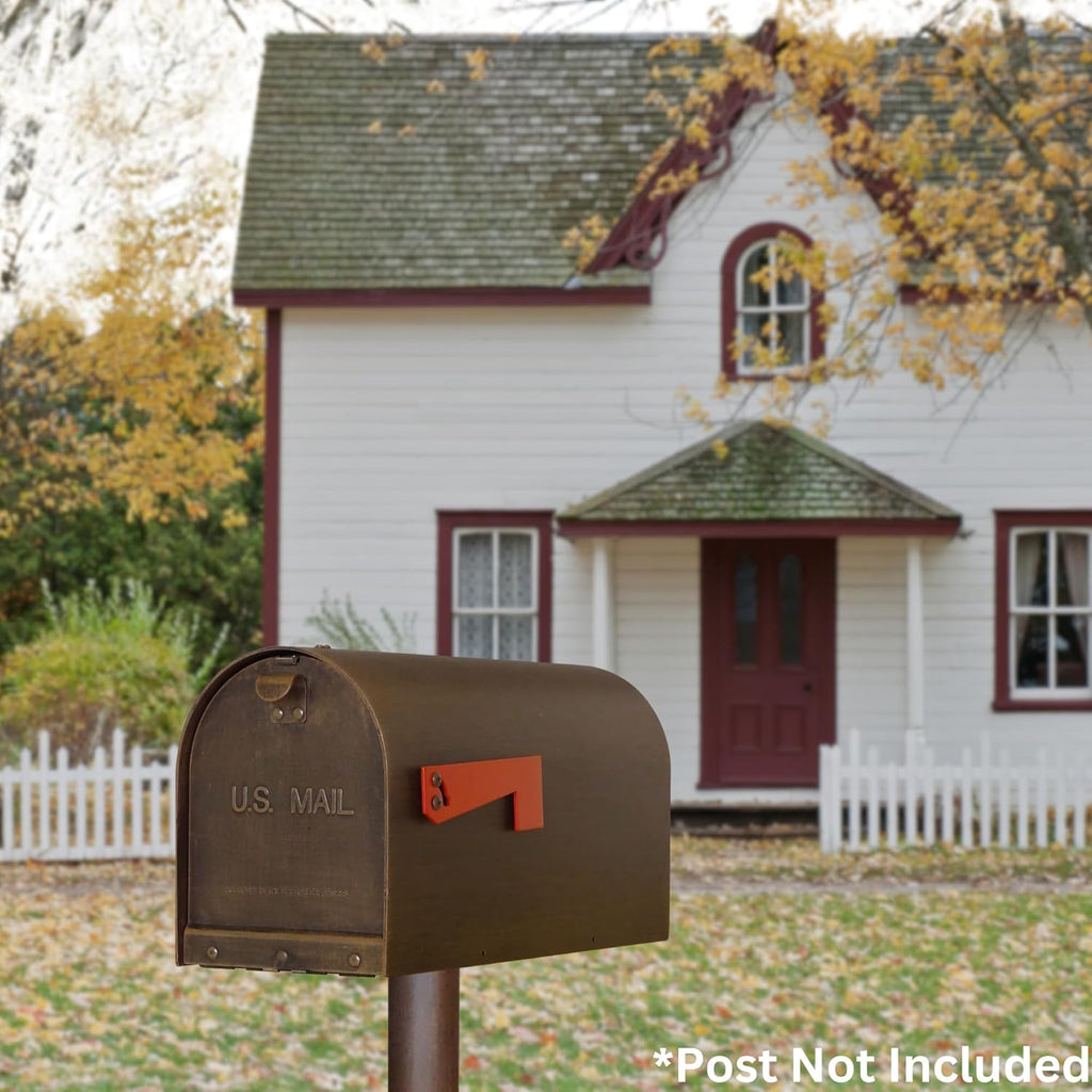 Titan Steel Curbside Mailbox - Copper Steel Mailbox for Post Mount