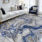 9x12 Area Rugs for Living Room, Modern Abstract Rug for Bedroom, Contemporary Machine Washable Rug