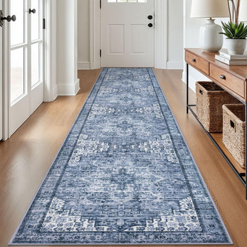 2.6x12 Washable Runner Rug, Non Slip Area Rug Kitchen
