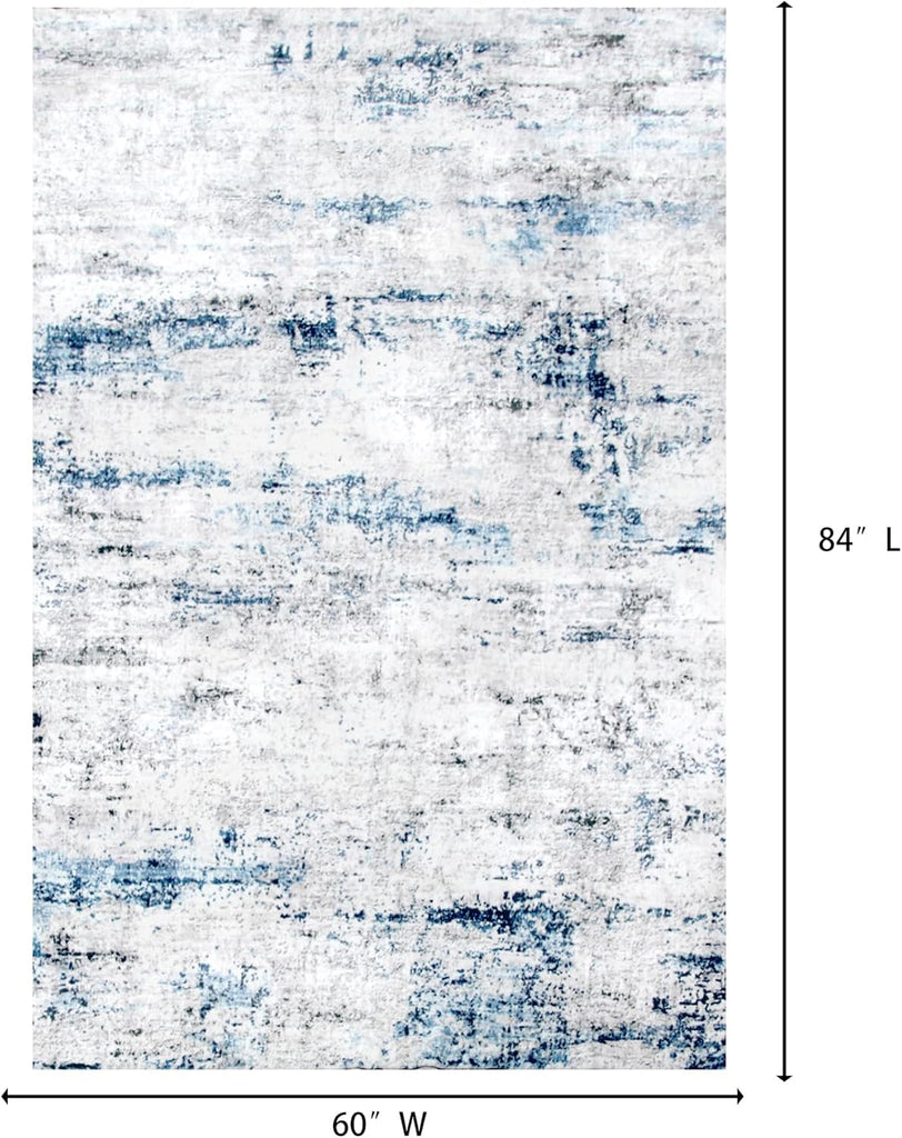 Area Rug Living Room Rugs: Large Soft Indoor Carpet Modern Abstract Rug with Non Slip Rubber Backing for Under