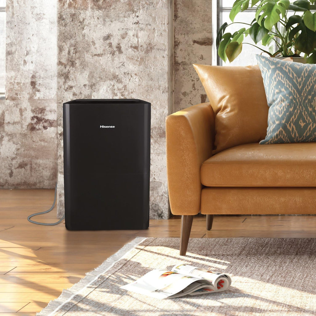 50 Pint Portable Dehumidifier with Built-In Pump in Black