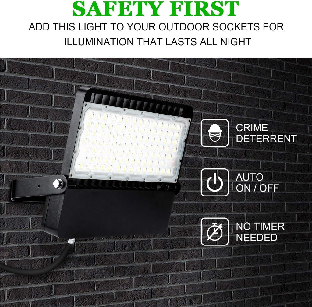 LED Flood Light Outdoor 240 Watt, Floodlights with Dusk to Dawn | Photocell High Output 36000 Lumen, Commercial Grade