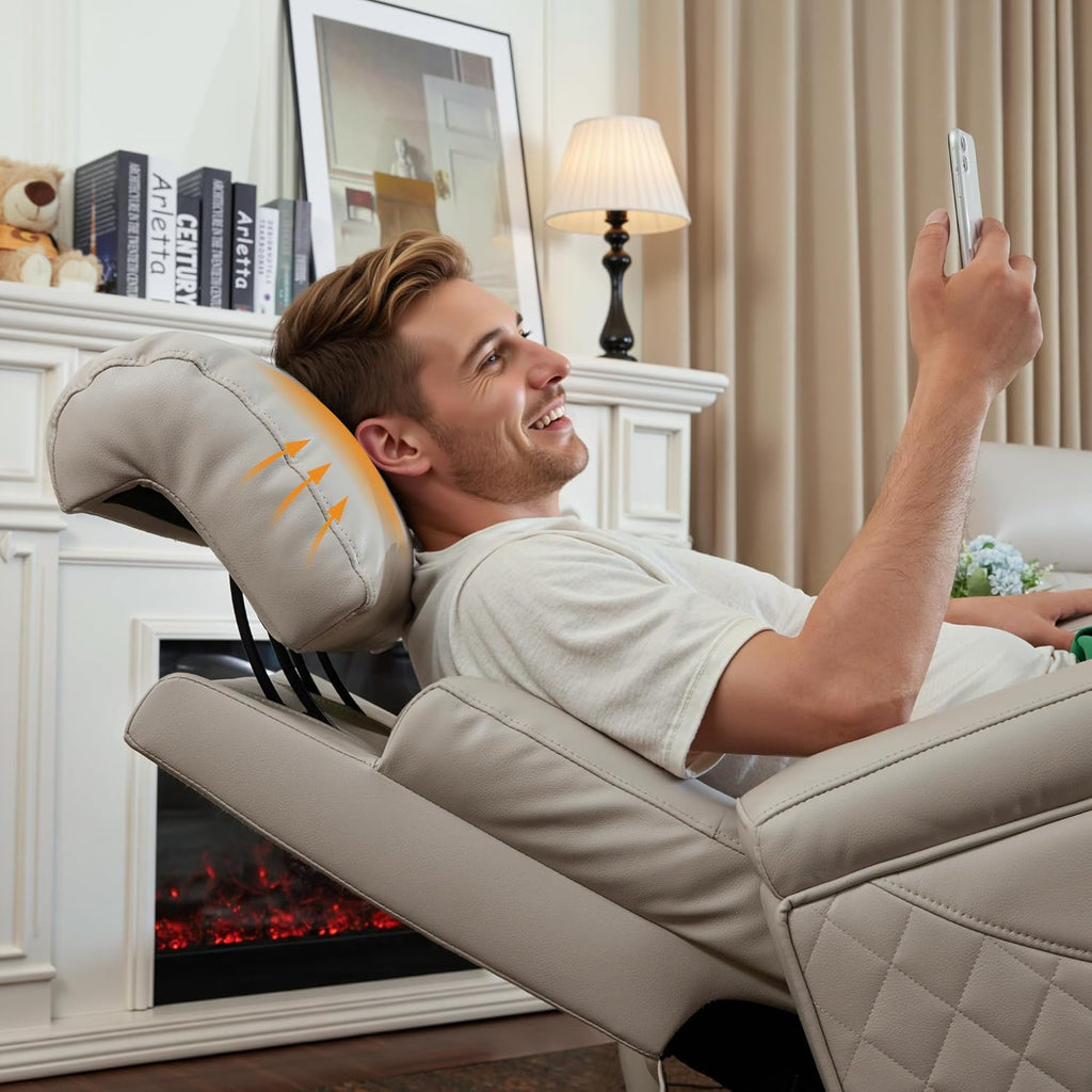 MCombo 55.1'' Power Loveseat Recliner for Adults, Home Theater Seating with Power Headrest, FSC Certified