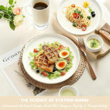 Plates and Bowls Sets, Scratch Resistant Dinnerware Sets for 8, 24 Pieces Porcelain Ceramic Dishware Dishes Set