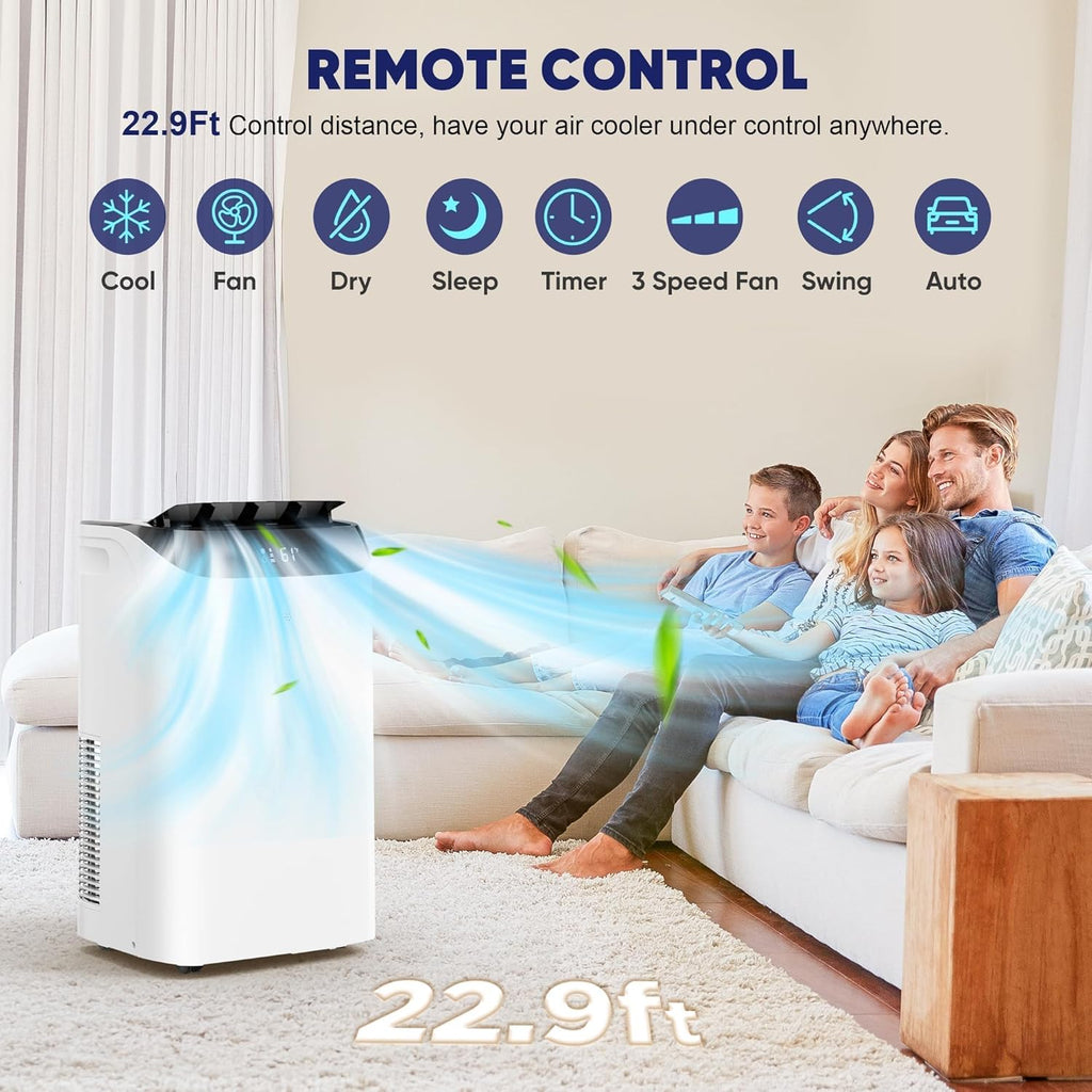 14000 BTU Portable Air Conditioners, Cools Up to 700 Sq.Ft, Free standing AC Unit, Cooling, Dehumidifier, Fan