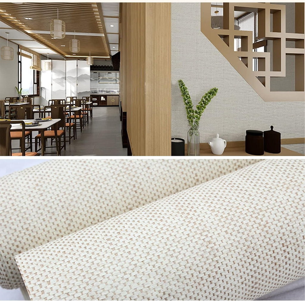 Grasscloth Wallpaper Textured Accent Wall Covering, Natural Grass Cloth Wallpaper Roll, Hand Weaved Wood Grass Paper