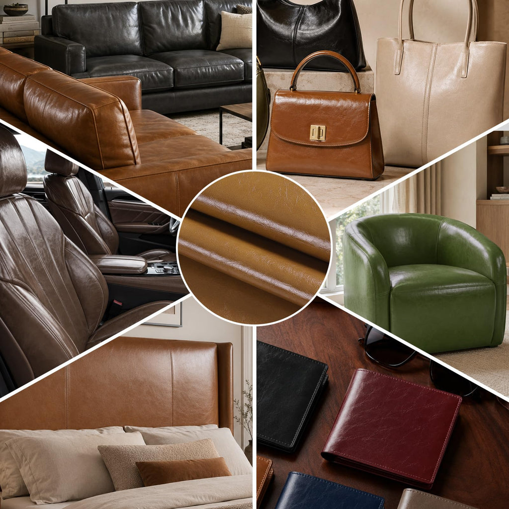 54" Upholstery Faux Leather Fabric by The Yard Waterproof