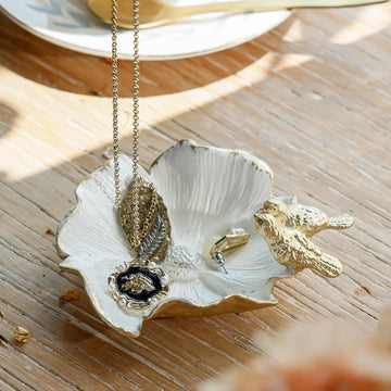 Vintage Jewelry Dish Tray, Bird Ring Holder