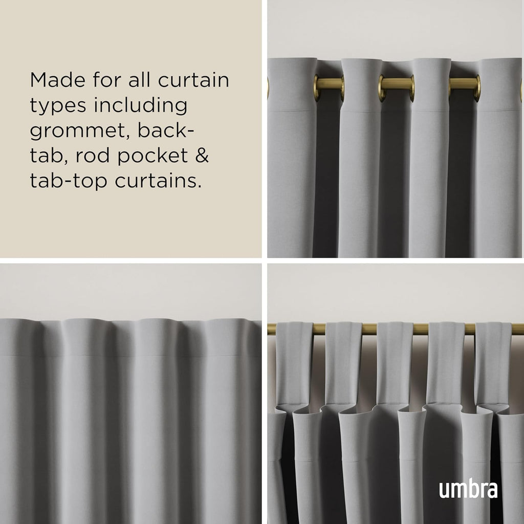 Cappa Curtain Rod, Includes 2 Matching Finials, Brackets & Hardware, 66 to 120-Inches, Gold