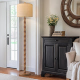 62" Rustic Floor Lamp, Retro Farmhouse Floor Lamp Rotary Switch, Resin Standing Lamp, Corner, Dining Room, Bedroom