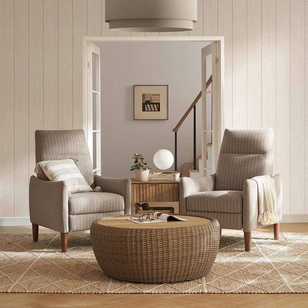 Arthur Recliner Chair with 3 Positions, Accent Armchair, Mid Century Modern Reading Chair, High Back Padded Support