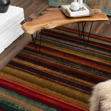 Boho Stripe Area Rug - Multicolor - Perfect