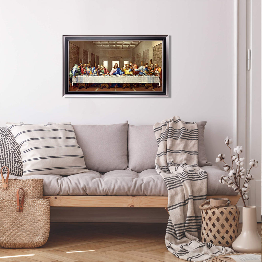 The Last Supper Black Silver Frame 33.6x19.6