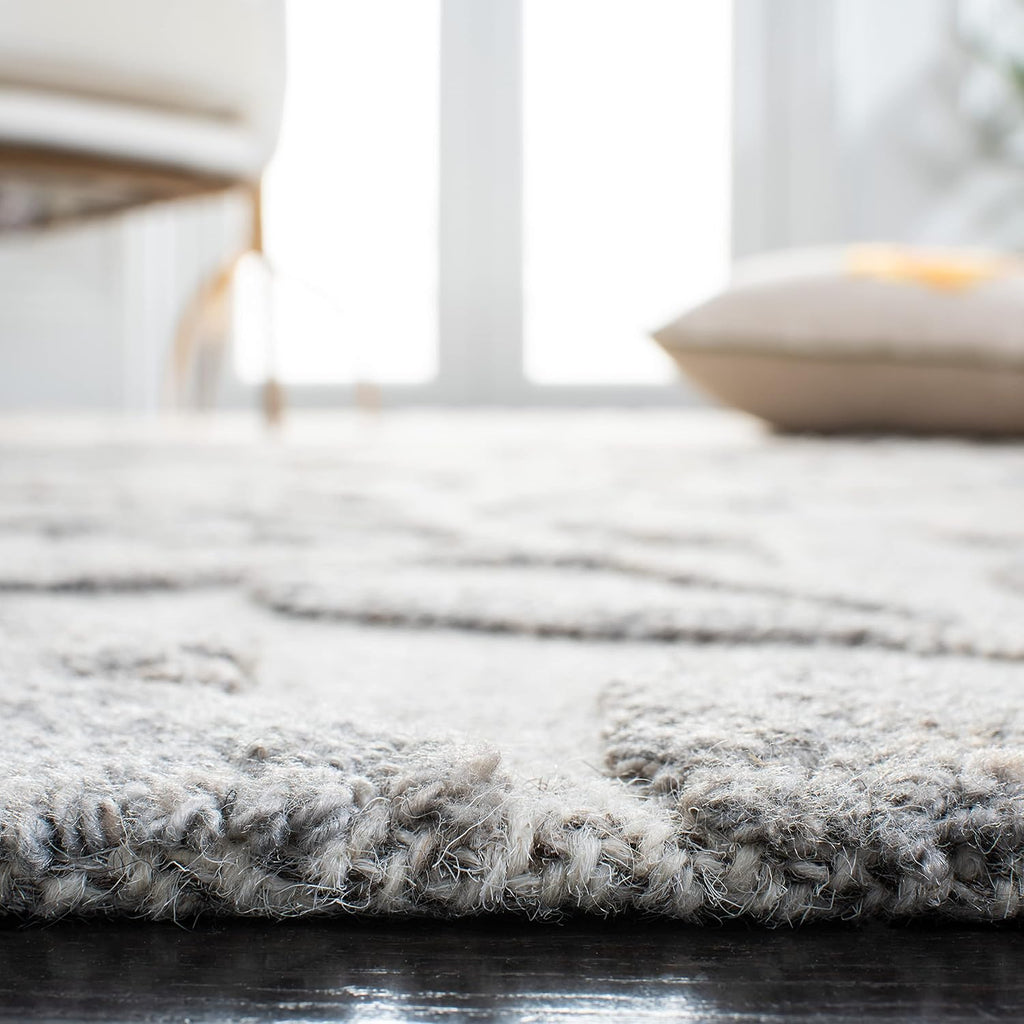 South Hampton 8' x 10' Beige Handmade Botanical Wool Area Rug