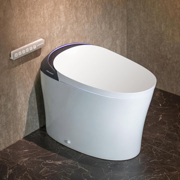 Smart Toilet with ADA Chair Height, Foam Dispenser, 1.1/1.6GPF Dual-Flush Bidet Toilet, 12" Rough-in