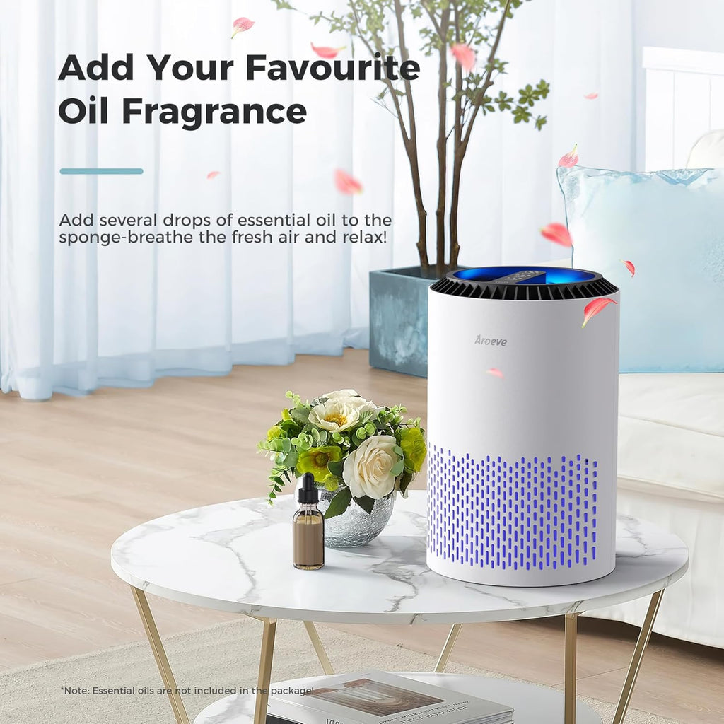 Air Purifiers for Bedroom Home, Air Purifier For Smoke Pollen Dander Hair Smell Air Cleaner with Sle