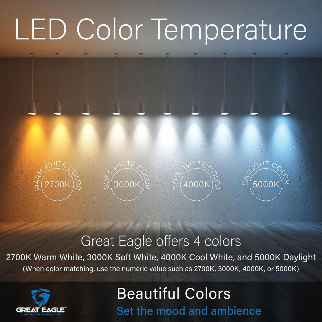 Eagle Dimmable LED Light Bulbs, GU24 40 Watt Equivalent, 5000K Daylight A19, 2 Prong Twist-in Light Bulb, 6W 450
